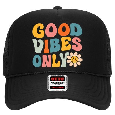 Summer Good Vibes Only Groovy Retro Beach Hawaii Vacation Hat