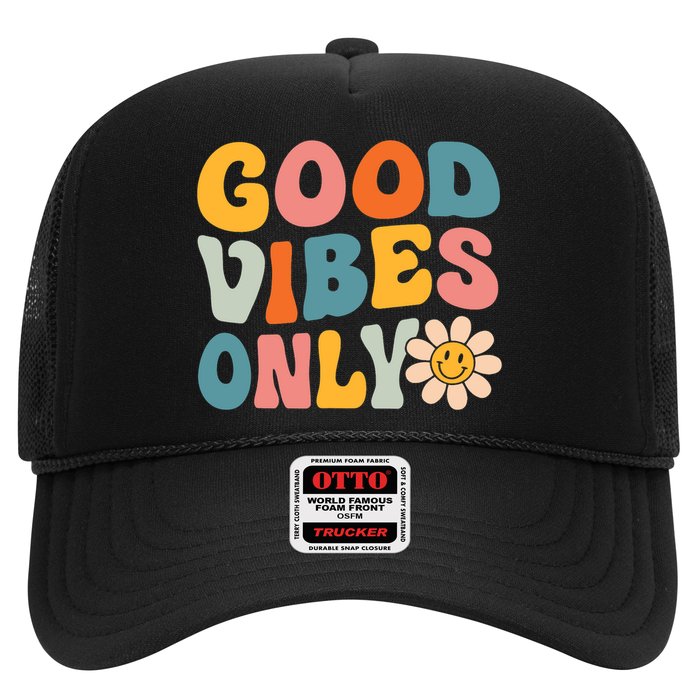 Summer Good Vibes Only Groovy Retro Beach Hawaii Vacation Hat