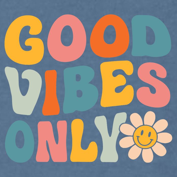 Summer Good Vibes Only Groovy Retro Beach Hawaii Vacation Garment-Dyed Sweatshirt