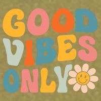 Summer Good Vibes Only Groovy Retro Beach Hawaii Vacation Garment-Dyed Women's Muscle Tee