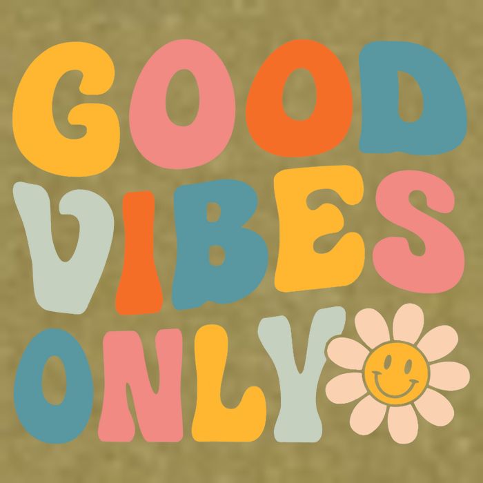 Summer Good Vibes Only Groovy Retro Beach Hawaii Vacation Garment-Dyed Women's Muscle Tee