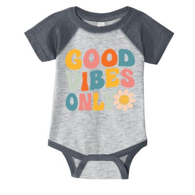 Summer Good Vibes Only Groovy Retro Beach Hawaii Vacation Infant Baby Jersey Bodysuit