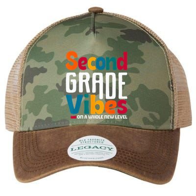 Second Grade Vibes Vintage 1st Day Of School Team 2nd Grade Legacy Tie Dye Trucker Hat