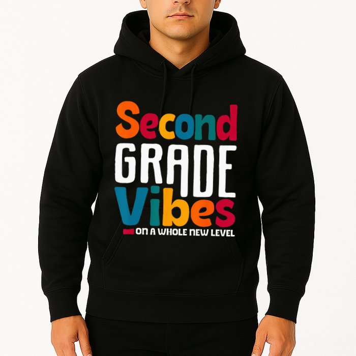 Second Grade Vibes Vintage 1st Day Of School Team 2nd Grade Hoodie