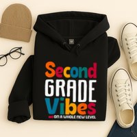 Second Grade Vibes Vintage 1st Day Of School Team 2nd Grade Hoodie