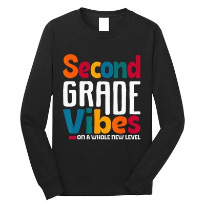 Second Grade Vibes Vintage 1st Day Of School Team 2nd Grade Long Sleeve Shirt