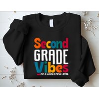 Second Grade Vibes Vintage 1st Day Of School Team 2nd Grade Sweatshirt