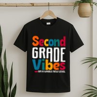Second Grade Vibes Vintage 1st Day Of School Team 2nd Grade T-Shirt
