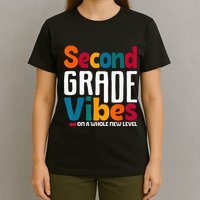 Second Grade Vibes Vintage 1st Day Of School Team 2nd Grade T-Shirt