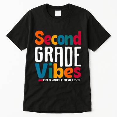 Second Grade Vibes Vintage 1st Day Of School Team 2nd Grade Tall T-Shirt