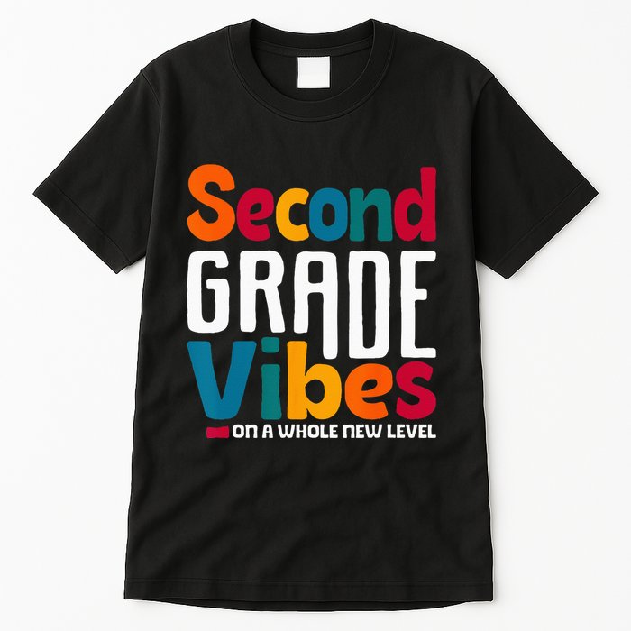 Second Grade Vibes Vintage 1st Day Of School Team 2nd Grade Tall T-Shirt