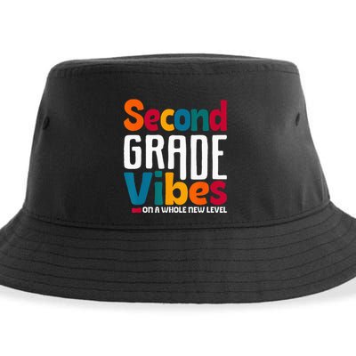 Second Grade Vibes Vintage 1st Day Of School Team 2nd Grade Sustainable Bucket Hat