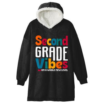 Second Grade Vibes Vintage 1st Day Of School Team 2nd Grade Hooded Wearable Blanket