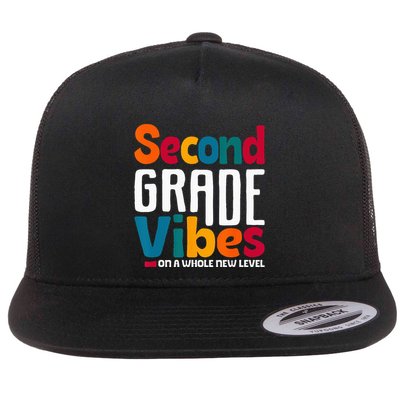 Second Grade Vibes Vintage 1st Day Of School Team 2nd Grade Flatbill Hat