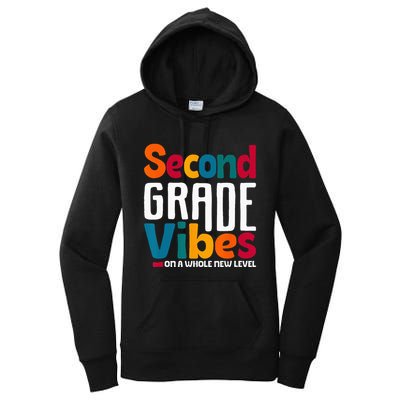 Second Grade Vibes Vintage 1st Day Of School Team 2nd Grade Women's Pullover Hoodie