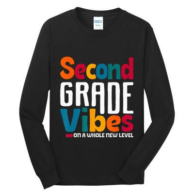 Second Grade Vibes Vintage 1st Day Of School Team 2nd Grade Tall Long Sleeve T-Shirt