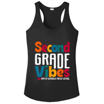 Second Grade Vibes Vintage 1st Day Of School Team 2nd Grade Ladies PosiCharge Competitor Racerback Tank