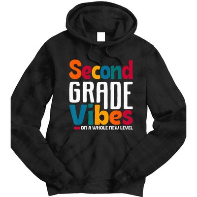 Second Grade Vibes Vintage 1st Day Of School Team 2nd Grade Tie Dye Hoodie