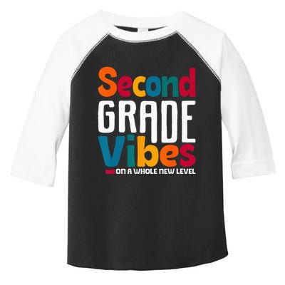 Second Grade Vibes Vintage 1st Day Of School Team 2nd Grade Toddler Fine Jersey T-Shirt