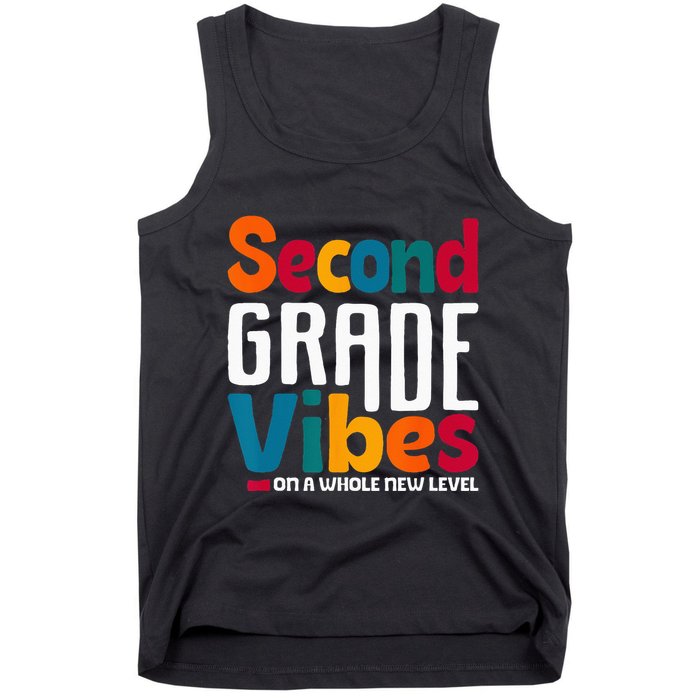 Second Grade Vibes Vintage 1st Day Of School Team 2nd Grade Tank Top