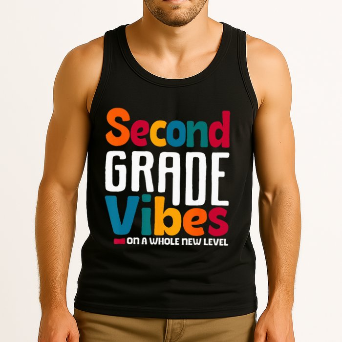 Second Grade Vibes Vintage 1st Day Of School Team 2nd Grade Tank Top