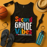 Second Grade Vibes Vintage 1st Day Of School Team 2nd Grade Tank Top