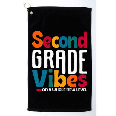 Second Grade Vibes Vintage 1st Day Of School Team 2nd Grade Golf Towel