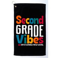 Second Grade Vibes Vintage 1st Day Of School Team 2nd Grade Golf Towel