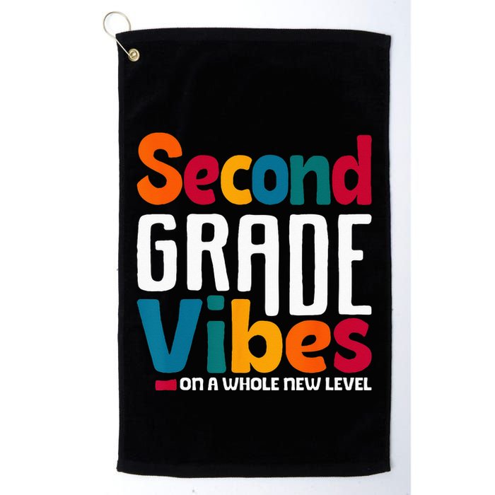 Second Grade Vibes Vintage 1st Day Of School Team 2nd Grade Golf Towel