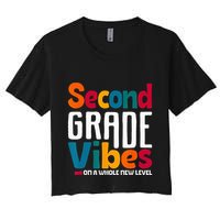 Second Grade Vibes Vintage 1st Day Of School Team 2nd Grade Crop Top