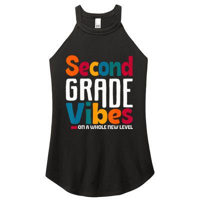 Second Grade Vibes Vintage 1st Day Of School Team 2nd Grade Women's Perfect Tri Rocker Tank