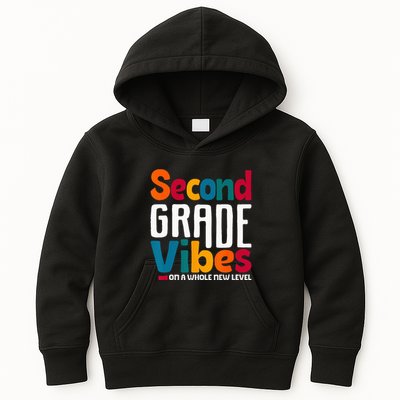 Second Grade Vibes Vintage 1st Day Of School Team 2nd Grade Kids Hoodie