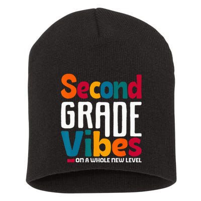 Second Grade Vibes Vintage 1st Day Of School Team 2nd Grade Short Acrylic Beanie