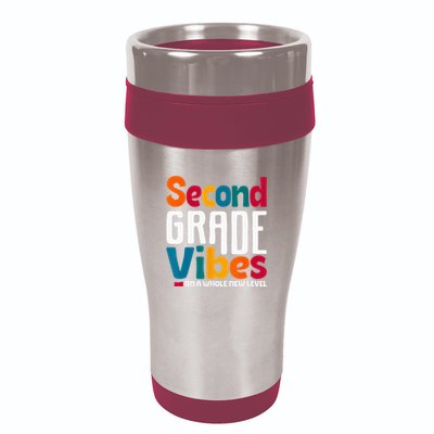 Second Grade Vibes Vintage 1st Day Of School Team 2nd Grade 16oz Travel Tumbler