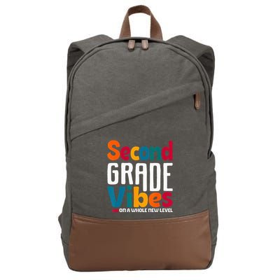 Second Grade Vibes Vintage 1st Day Of School Team 2nd Grade Cotton Canvas Backpack