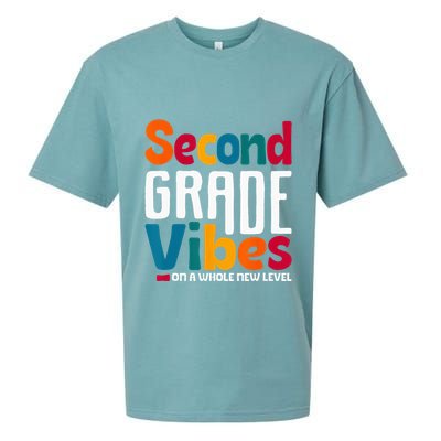 Second Grade Vibes Vintage 1st Day Of School Team 2nd Grade Sueded Cloud Jersey T-Shirt