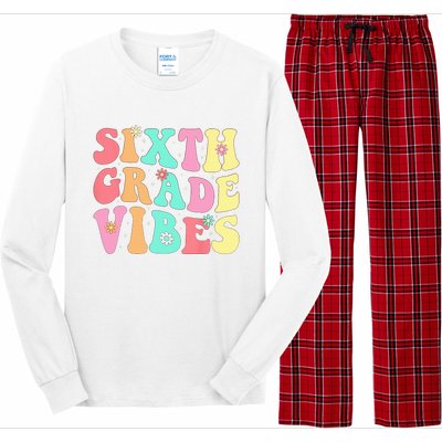 Sixth Grade Vibes 6th Grade First Day Of School Teacher Long Sleeve Pajama Set