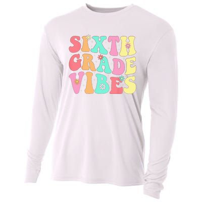 Sixth Grade Vibes 6th Grade First Day Of School Teacher Cooling Performance Long Sleeve Crew