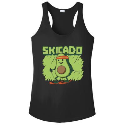 Skicado Gift Winter Snow Sports Skier Ski Mountains Skiing Gift Ladies PosiCharge Competitor Racerback Tank