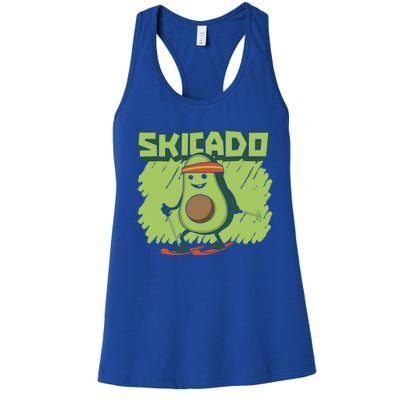 Skicado Gift Winter Snow Sports Skier Ski Mountains Skiing Gift Women's Racerback Tank