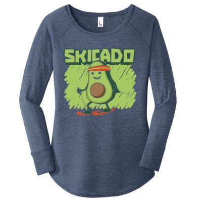 Skicado Gift Winter Snow Sports Skier Ski Mountains Skiing Gift Women's Perfect Tri Tunic Long Sleeve Shirt