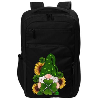 Sunflowers Gnome With Shamrock Gnome St Patricks Day Costume Impact Tech Backpack