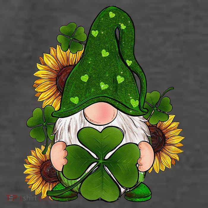Sunflowers Gnome With Shamrock Gnome St Patricks Day Costume Vector Backpack