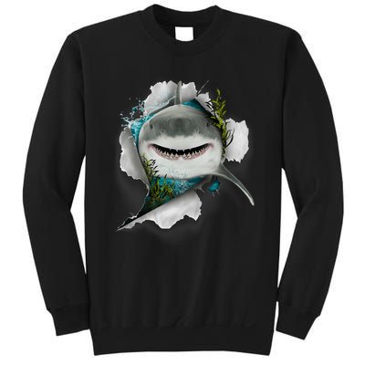 Shark Great White Shark Deep Sea Fishing Funny Shark Sweatshirt