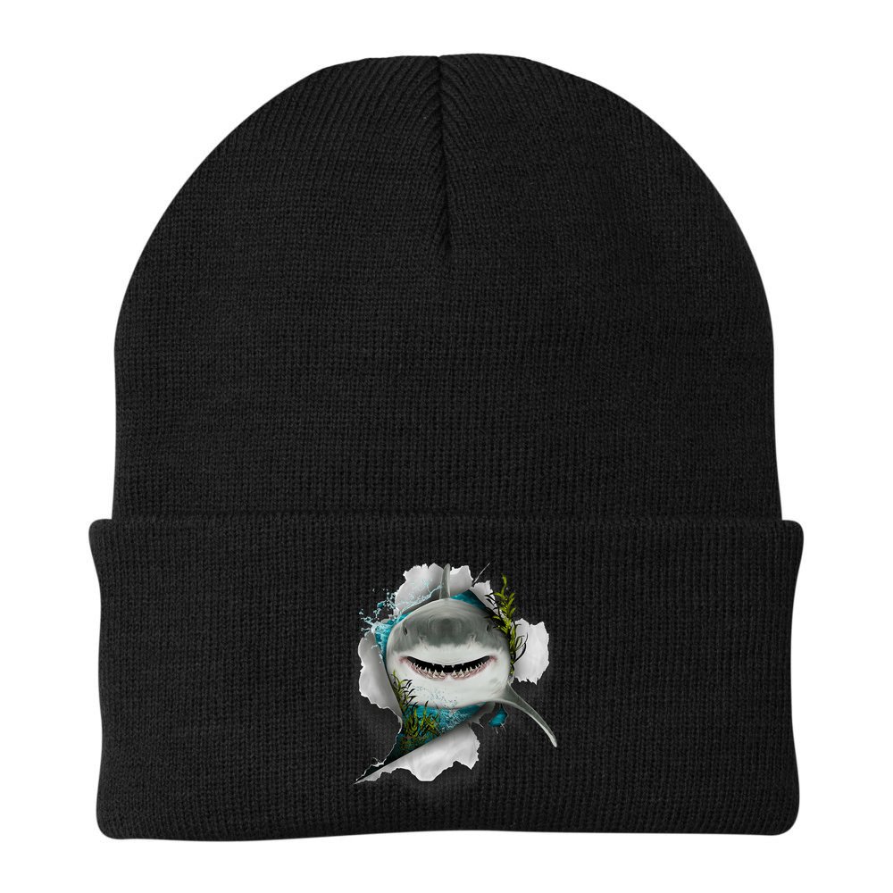 Shark Great White Shark Deep Sea Fishing Funny Shark Beanie