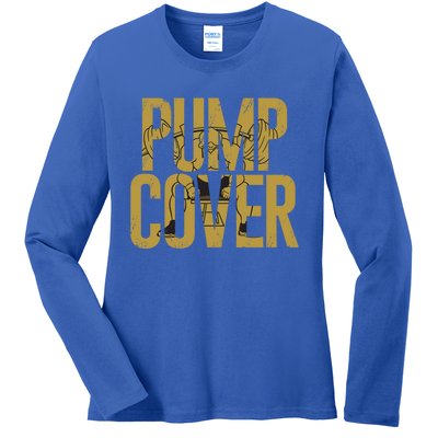 S Gym Wear Funny Dad Pump Cover Gift Ladies Long Sleeve Shirt