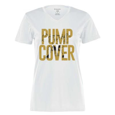 S Gym Wear Funny Dad Pump Cover Gift Women's Momentum V-Neck T-Shirt