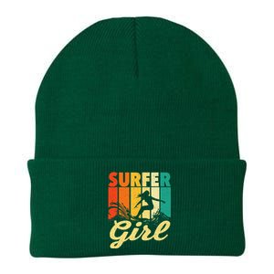 Surfer Girl Waves Surfing Trainer Surfboard Lover Knit Cap Winter Beanie