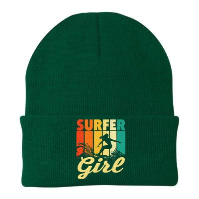 Surfer Girl Waves Surfing Trainer Surfboard Lover Knit Cap Winter Beanie