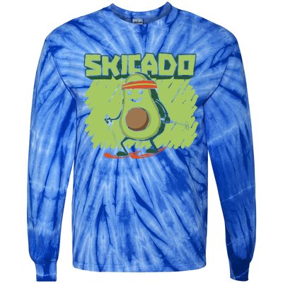 Skicado Gift Winter Snow Sports Skier Ski Mountains Skiing Gift Tie-Dye Long Sleeve Shirt